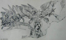 couronnement de la Vierge (croquis de Bégule)