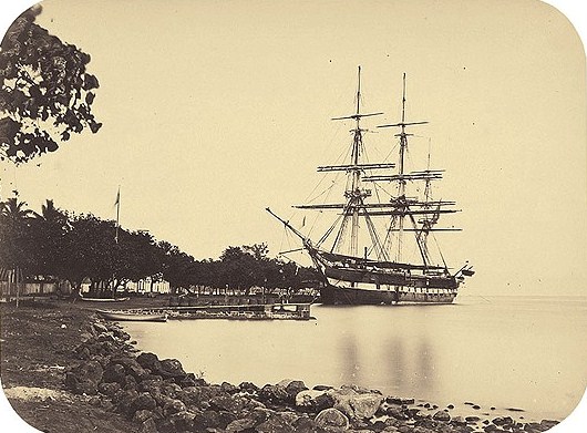 la Sibylle � Papeete en 1869-1870