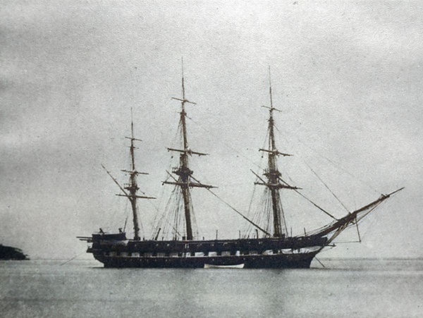 La Sibylle � Papeete le 7 janvier 1864
